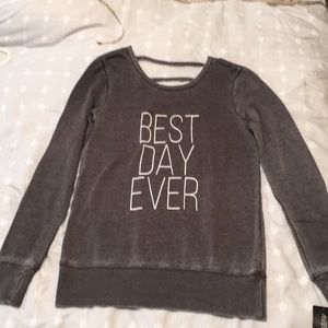 NWT charcoal novelty sweatshirt